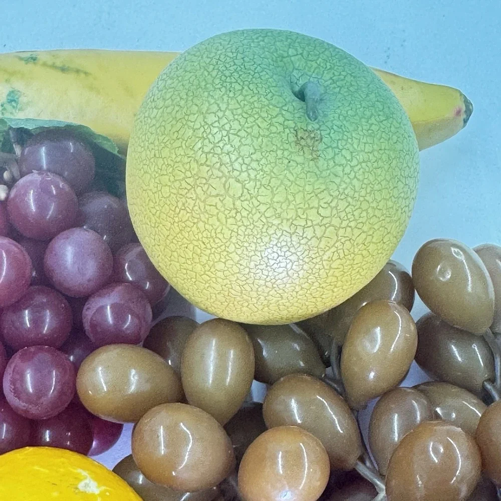 VINTAGE  Lot of 8 Plastic Fruit Apples Pears Bananas Lemon Lime Grapes